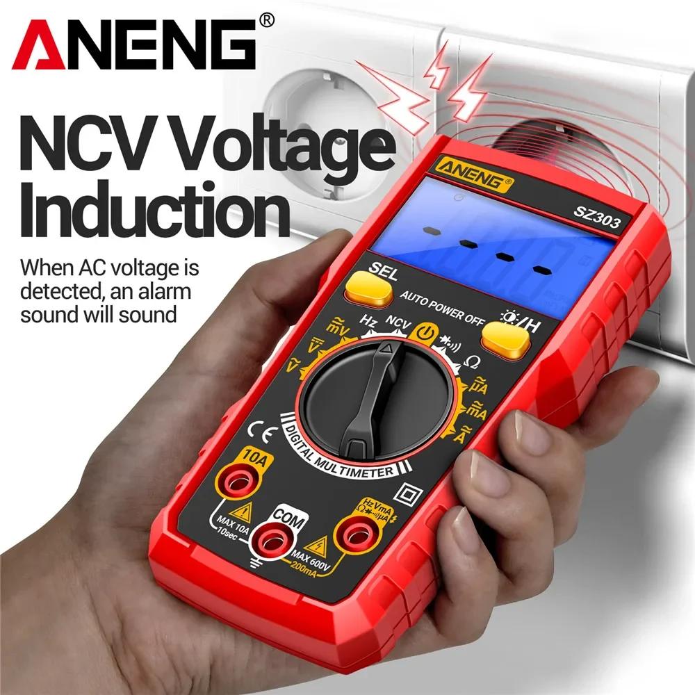 Smart Digital Multimeter Tester Professional AC/DC Voltage Current Electrical Data Retention High Precision Detector ANENG SZ303
