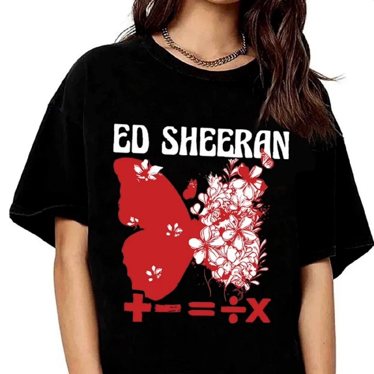 

Women s Crew Neck Short Sleeves Gift for Ed Sheeran Fans Math Tour Women Clothing Harajuku Vintage Clothes Fashion Y2K Top XXXXXL різнокольоровий