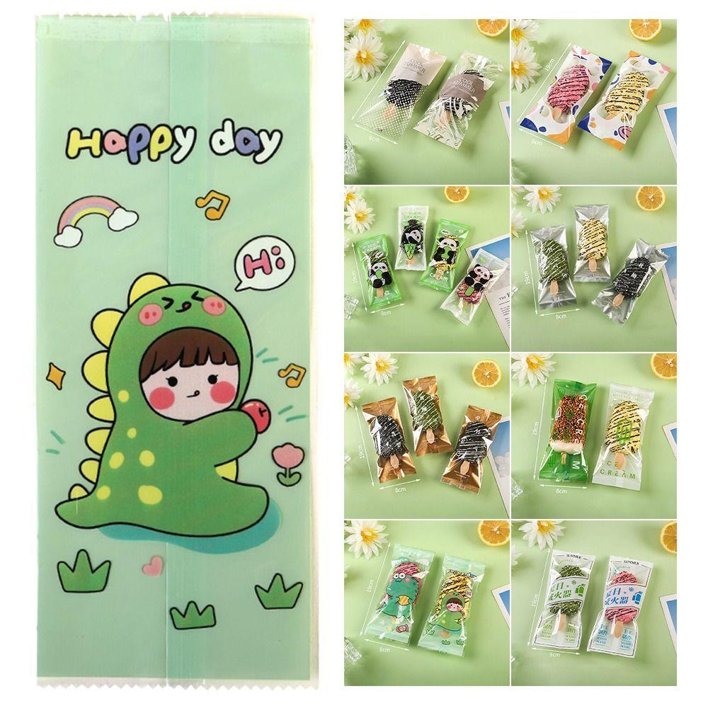 

Handmade Packaging Bag 100Pcs Ice Cream Bags Cute Storage Bag Summer Type D