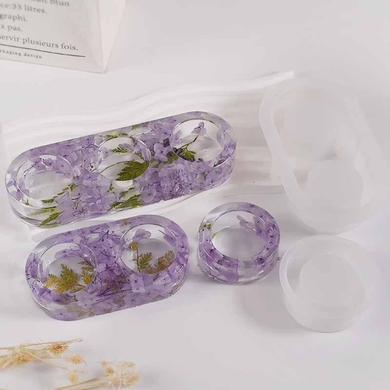 DIY Zylindrischer Kerzenständer Silikonform Zement Gips Kerzenhalter Form Duft Aromatherapie Dekoration Harzform