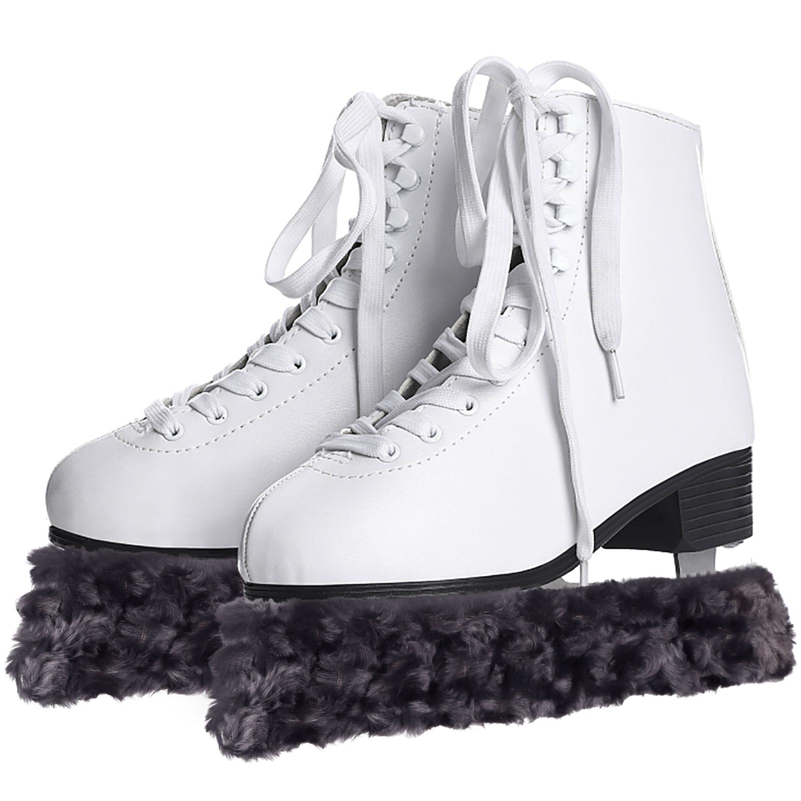 

Wwmily Ice Skate Blade Covers Soft Fuzzy Skating Guards Soakers Blades Protector Accessory For Hockey Figure Skates (Grey) серый