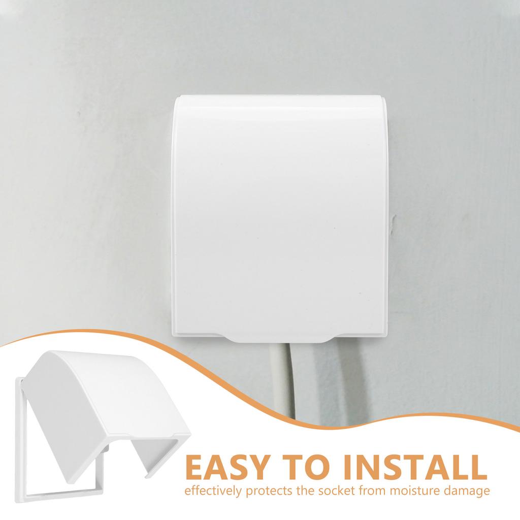 Copertura Protettiva Impermeabile in Plastica per Prese Elettriche a Muro Uso Esterno Domestico Sicurezza Tappo Copri Presa Elettrica