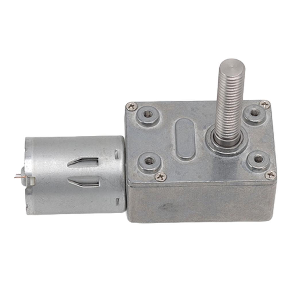 DC Gear Motor Micro High Torsion Speed Reduction Turbine Electric Self Locking Reversible Worm Gearbox 12V M8x33mm