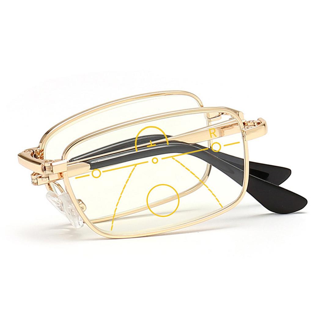 Fashionable Neck Hanging Reading Glasses Magnet PC Square Frame HD Convenient And Comfortable Telescopic Feet Unisex