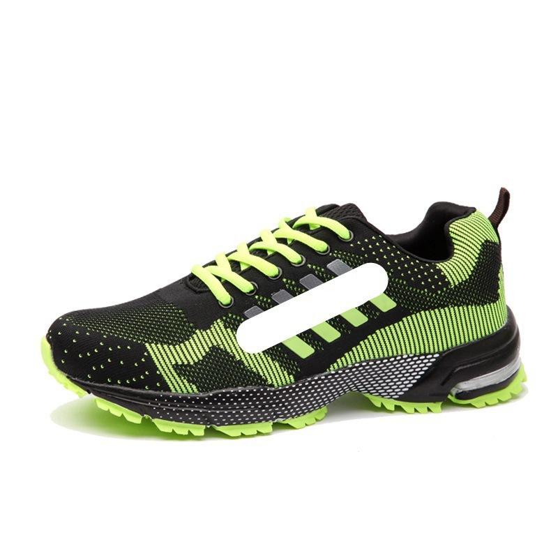 Autumn breathable sports large size couple running shoes lightweight flying line casual shoes