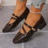 Fashion Women Simple and high-quality High Heel Square Toe Casual 2025 High Quality Ladies Shoes Buckle Strap Solid Fashion