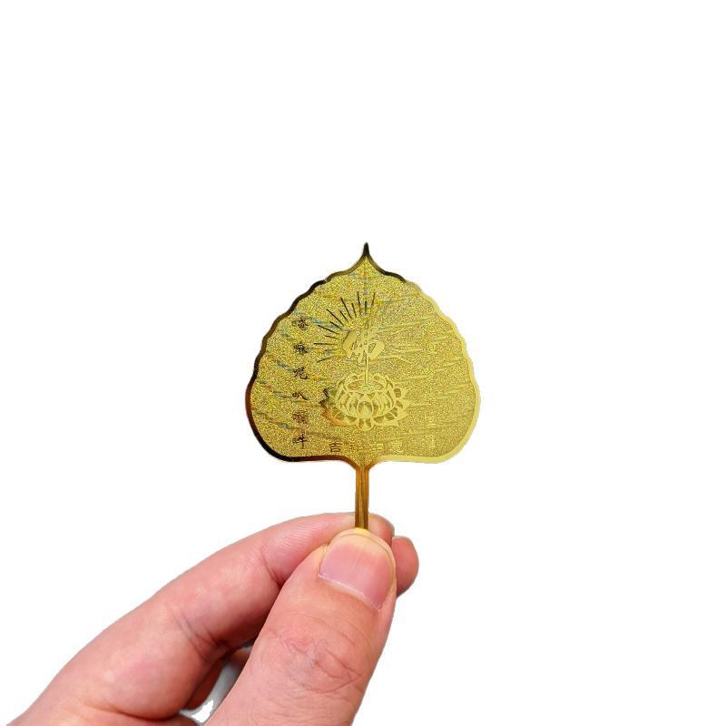 Gold Foil Guanyin Card Good Luck Peace Blessing Religious Premium Craft Lucky Charm for Home Office Decor
