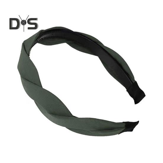 

Плетеная повязка на голову, нескользящая, однотонная, широкая, для волос, для мытья лица, для макияжа, женские аксессуары для волос, головной убор для девочек, реквизит для фотосъемки зелёный