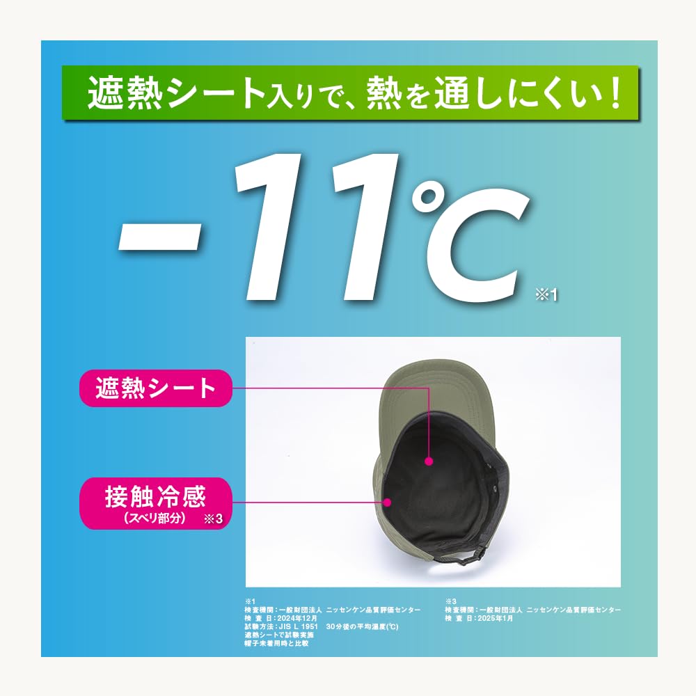 Beisia Sun Protection Hearest Lipwork Free Size Men's Heat-Shielding Hat, Black,