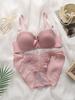 Cross-Border Girls' Embroidered Butterfly Underwire Lingerie Set - Stylish, Non-Slip Panties & Sexy Bra