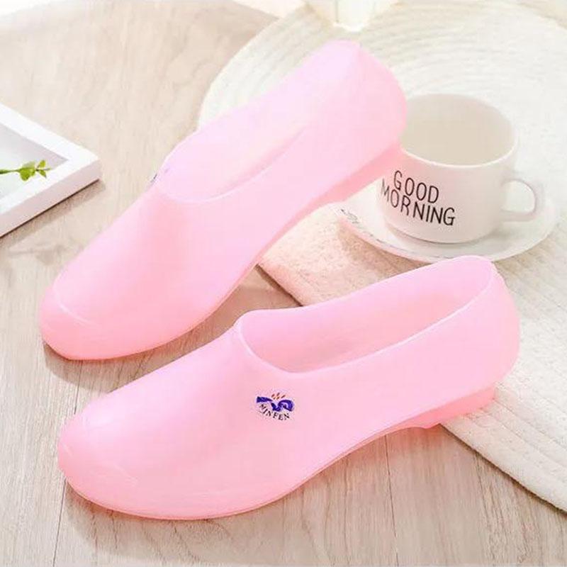 Stivali da pioggia Donna Adulto Tubo corto Scarpe da acqua basse Estate Antiscivolo Cucina Lavoro Plastica Impermeabile Zeppa bassa Stivali da pioggia in gelatina