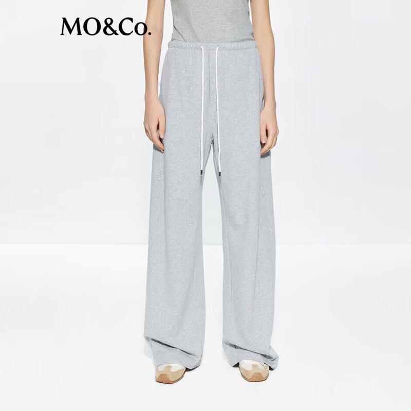 MO&Co. Women's Drawstring High-Waist Straight-Leg Casual Pants