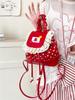 Korean Lace Mini Backpack Color Blocked Leather Dots Fashi Cute Small Backpack 2026 New Exquisite Texture Women's Backpack