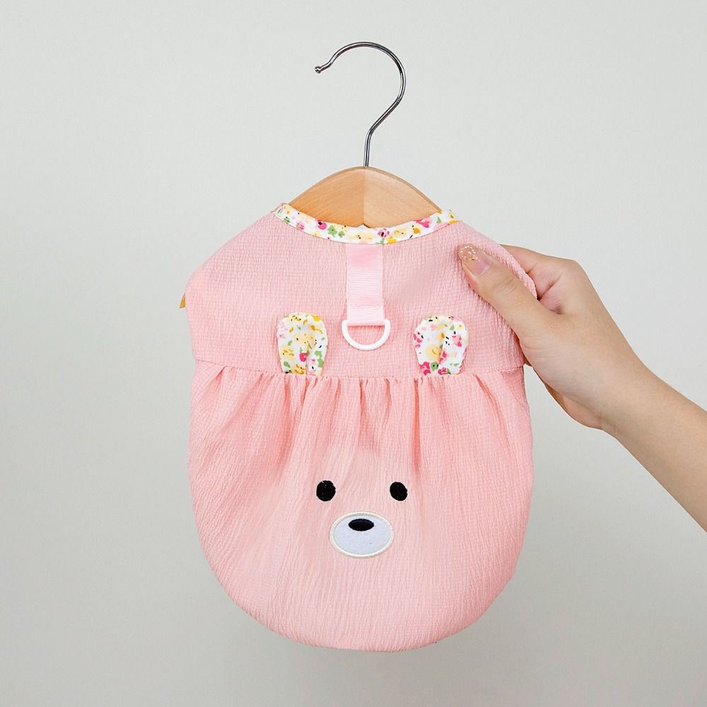 Cute Pet Camisole Skirt Cotton Dog Clothes Pet Supplies Dog Traction T-shirt  Summer