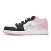Jordan Air Jordan 1 Cushioning Abrasion Resistant Lightweight Low top Vintage Basketball Shoes Women's Black Pink 553560-614(Team24-)