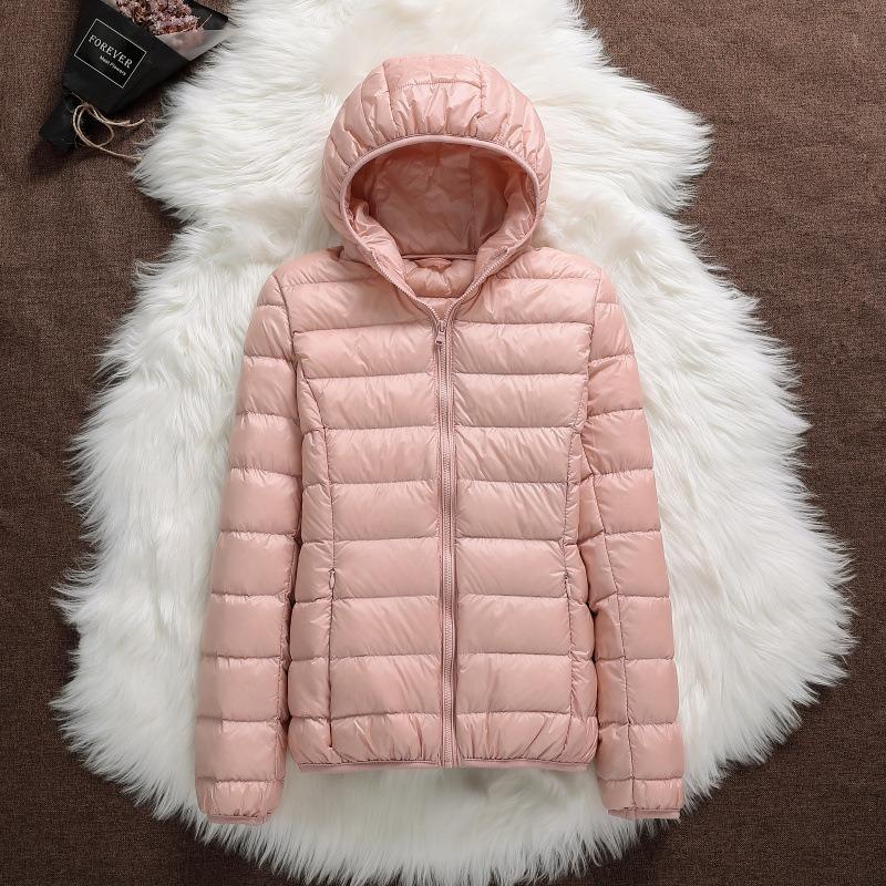 Down Jacket Women Coat Autumn Winter Jackets for Warm Quilted Parka Ladies and Light  Female Ultralight Hooded