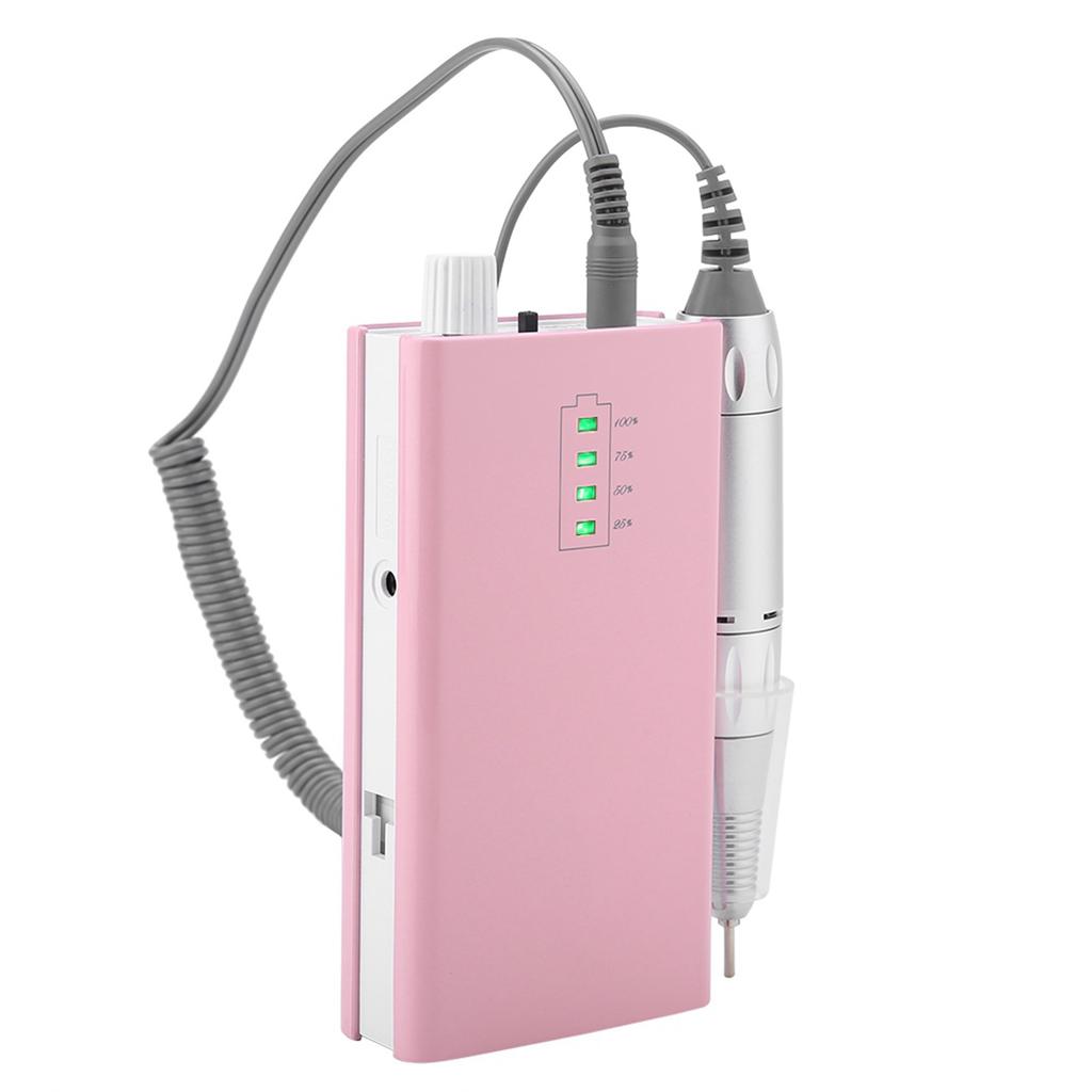 Portable Rechargeable Electric Nail Drill Machine 30000 RPM Cordless White