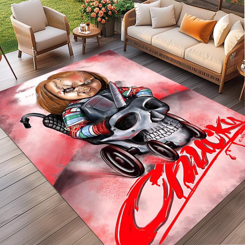 Chucky Print Rug, Washable Floor Carpet, For Entryway Dorm Laundry Room Office Study, Home Decor Birthday Christmas Gift
