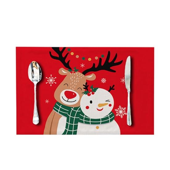 Cojín de plato, tapete de vajilla ecológico, duradero y delicado, mantel individual resistente al calor de Feliz Navidad, mantel individual para fiesta de restaurante de Navidad