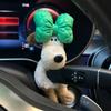 Car Puppy Plush Doll Clutch Decor Car Wiper Turn Signal Switch Decoration Kawaii Dog Wiper Doll Car Interior Accessories