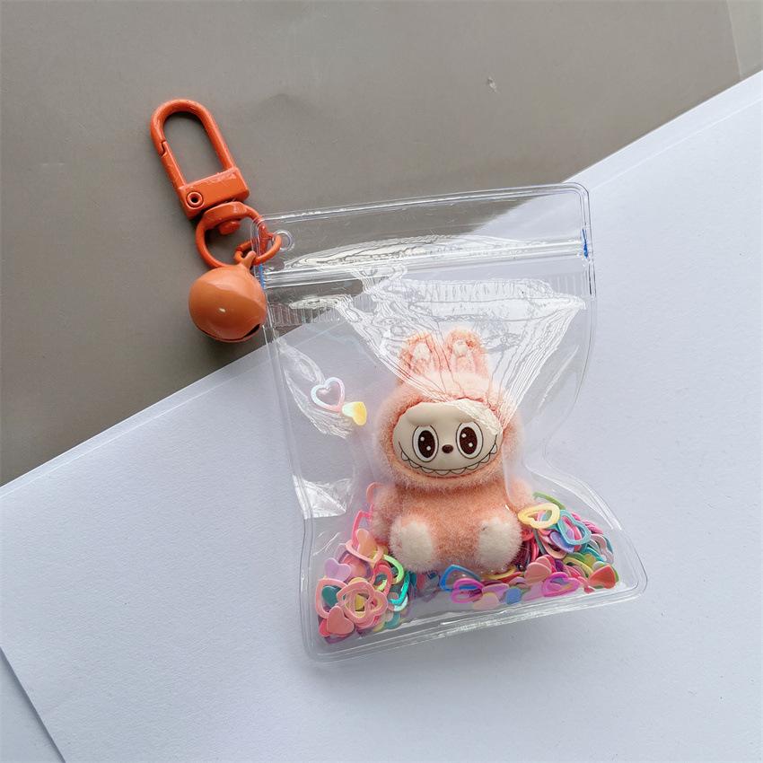 

Прозрачный Милый Кролик Брелок Подвеска Подвеска на Сумку Карманная Маленькая Подвеска Including doll set оранжевый