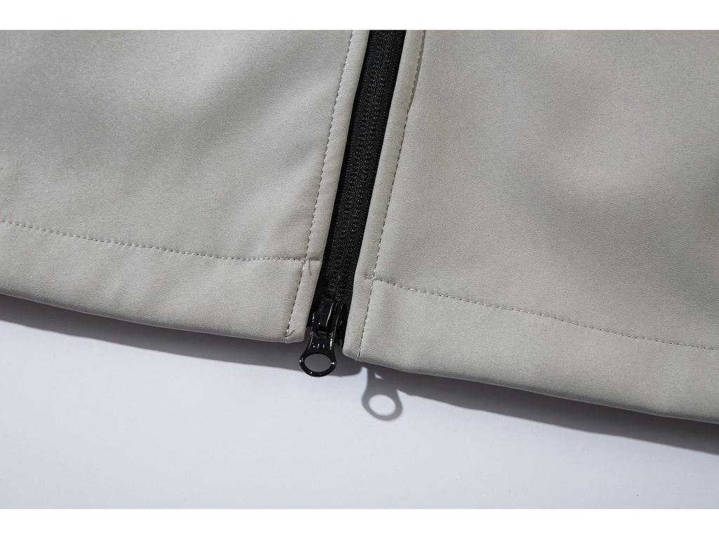 Jednokolorowa wiatrówka w stylu koszuli z miękkiej tkaniny