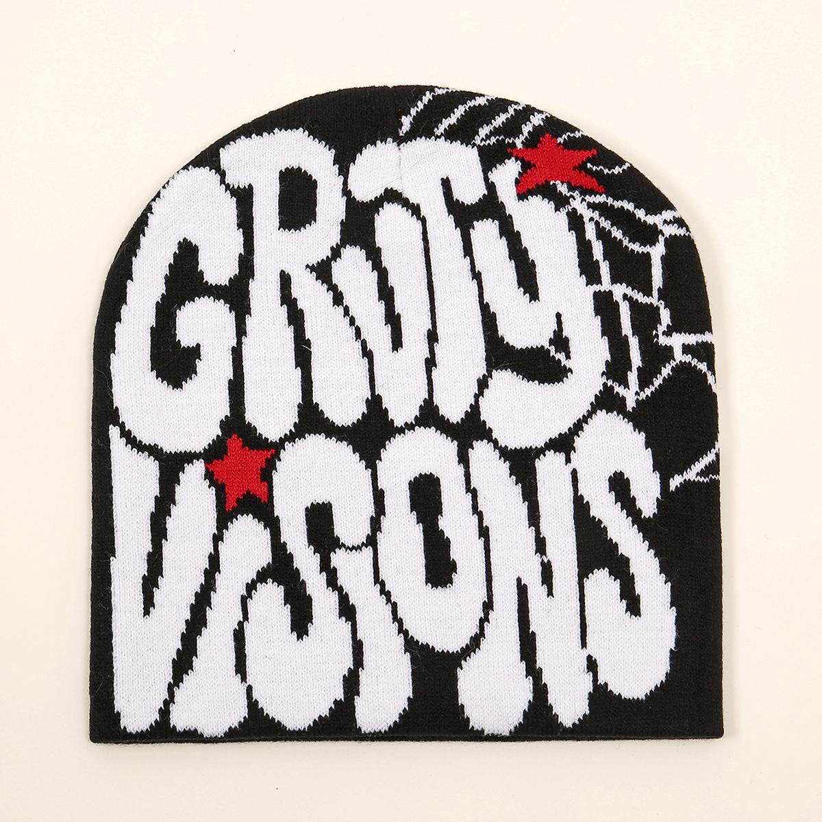 

Модная уличная флисовая шапка-бини, зимняя шапка с буквенным узором, мягкая и теплая вязаная шапка для осени и зимы для мужчин и женщин