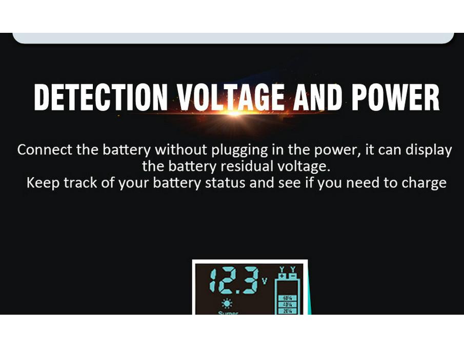 12V 5A Pulse Repair Charger for Motorcycle/Car with LCD Display