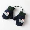 Children Gloves in Autumn and Winter Double-layer Plus Velvet Thickening Warm Cute Gloves for 0-3 Years Old Toddlers