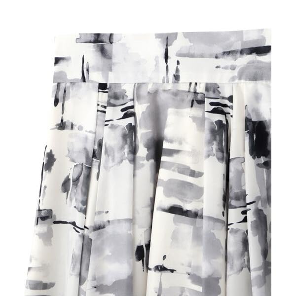 JILL by JILL STUART Women's Reflective Print Tuck Skirt (125-3120005) In White (Pre-order Available from Late March To Early April)