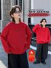 Children's Red Casual Hoodie 2026: Chic & Warm Long-Sleeved Top for Boys, Autumn/Winter Collection