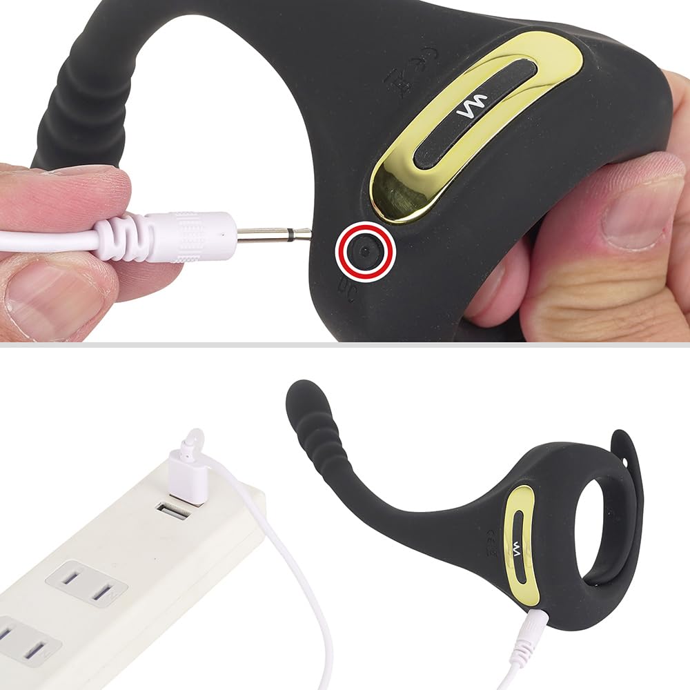 Andre Shop Anuscorpion Double 11 Vibration Remote Ring Beginner Double Stimulation of the Perineum and Slim Shaft Vibrating Plug Vibration, Modes,