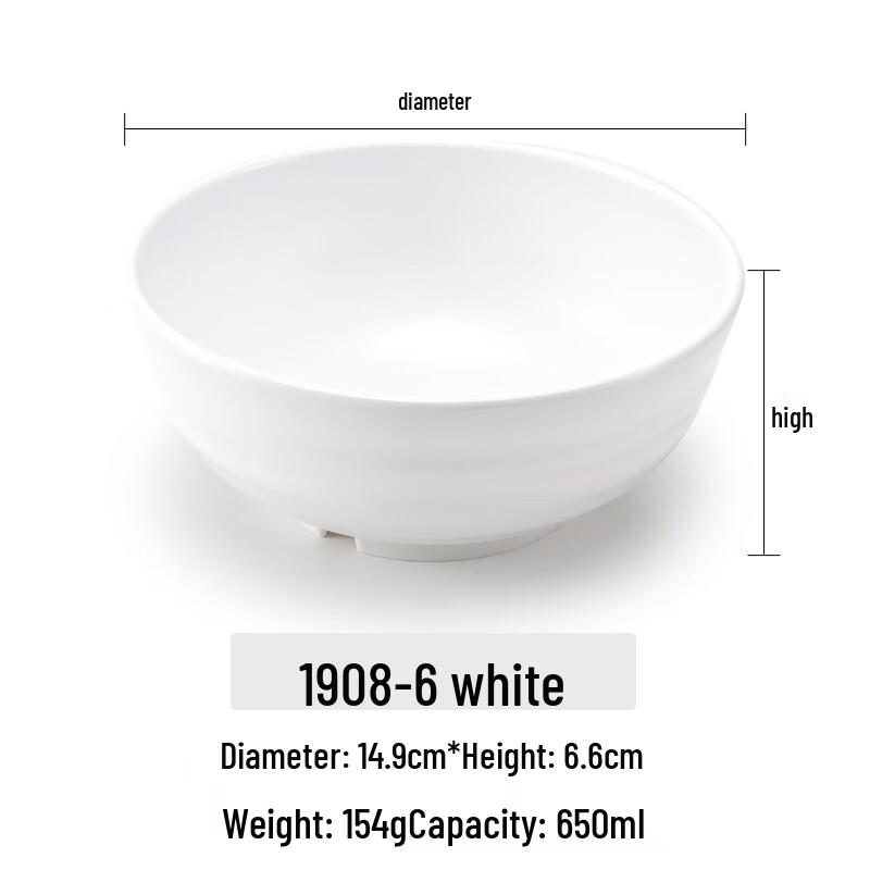 Commercial Round Melamine Noodle Bowl