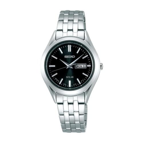 

Seiko Watch SEIKO SELECTION Solar Watch Pair with Sapphire Crystal STPX031, Silver and Black, Women s