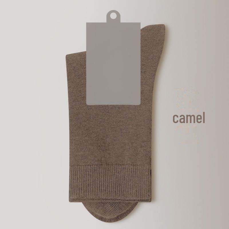 Men's Black Mid-Tube Fashion Socks - Autumn, Sweat-Absorbent, Deodorant, for All Seasons and Business Wear.