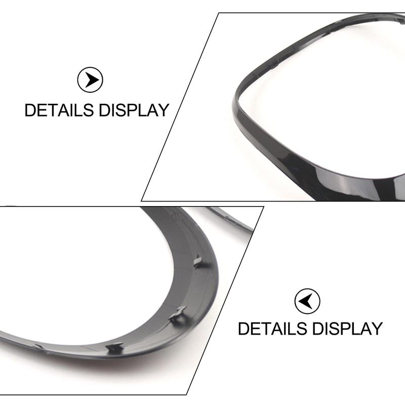 ABS Plastic Rear Taillight Trim Frame for FIAT 500L 2014  Black 68235995AA 68235996AA 2 Pcs Auto Body Decoration Kit