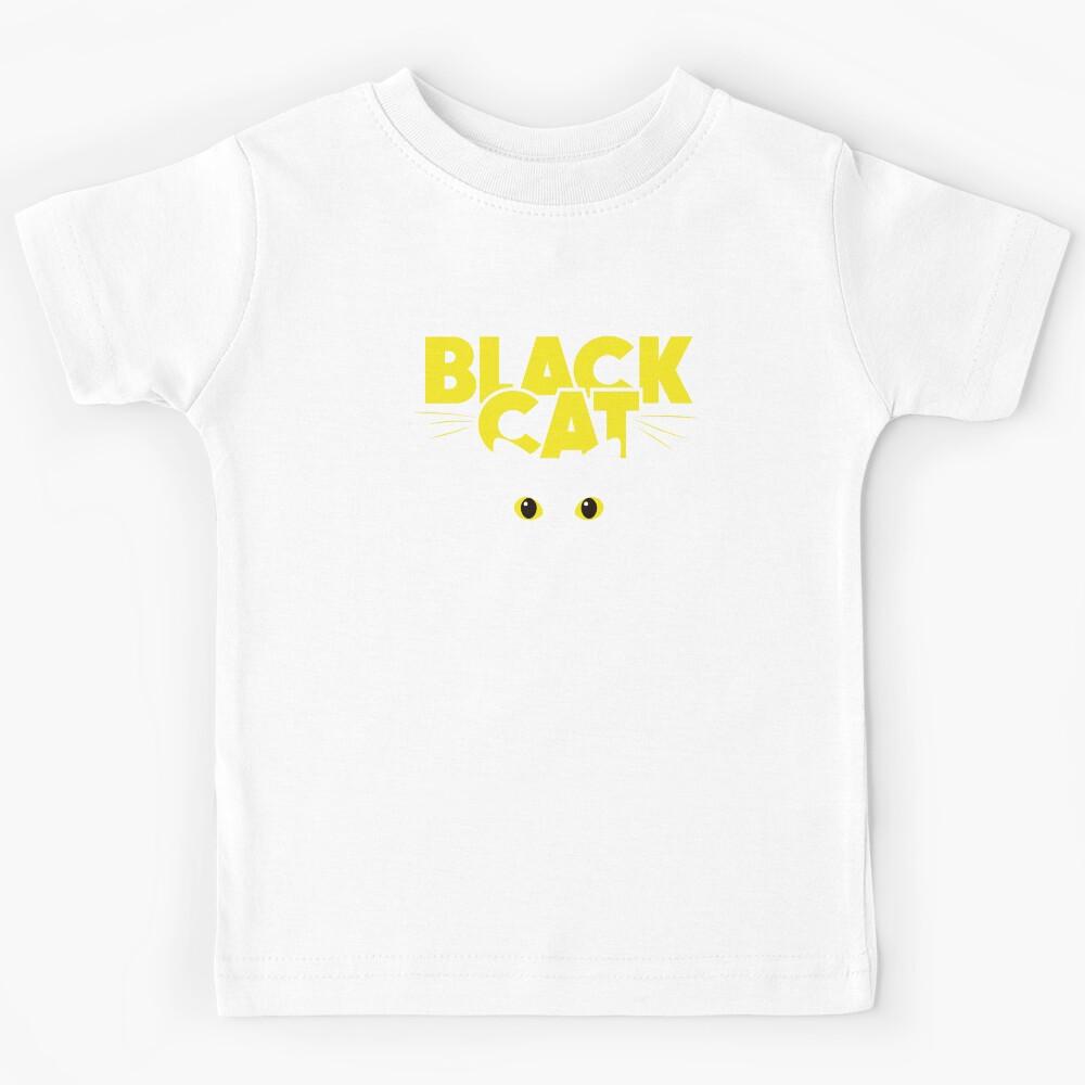 Black Cat Funny Tee Kids T-Shirt 170