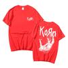 Awesome Singer Rock Band Korn Graphic T-shirt Harajuku Streetwear Men's Novelty Cotton Tshirt Men Short Sleeve Man Casual Tees