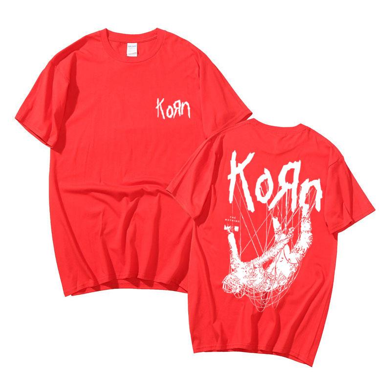 Awesome Singer Rock Band Korn Graphic T-shirt Harajuku Streetwear Men's Novelty Cotton Tshirt Men Short Sleeve Man Casual Tees