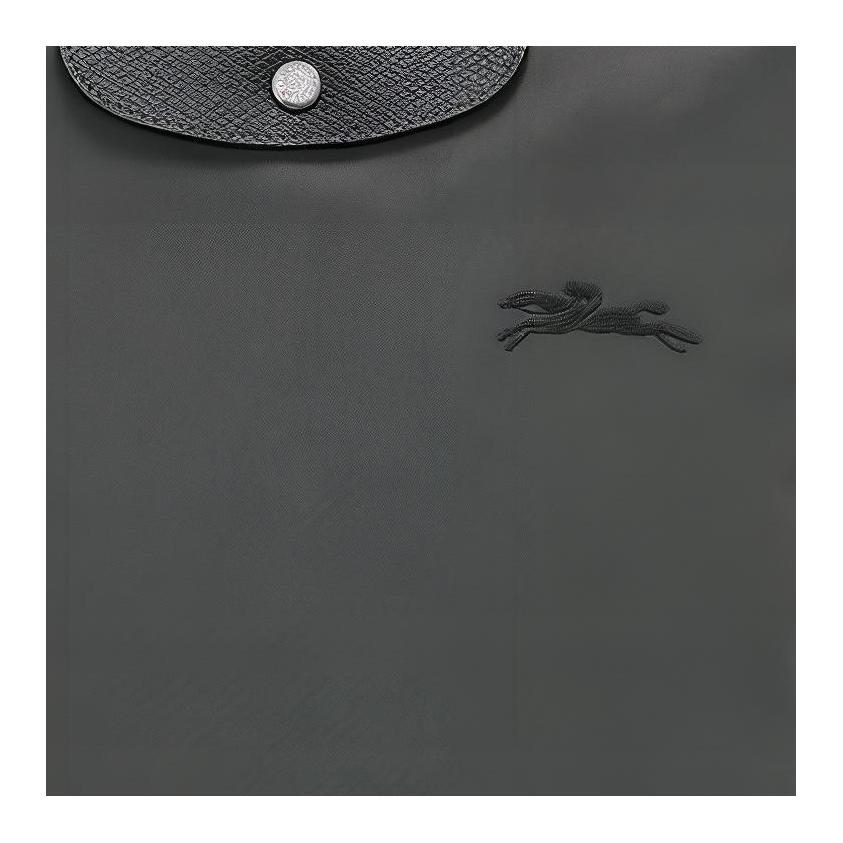 Longchamp Le Pliage Texturiertes Logo Verstellbarer Breiter Schultergurt Nylon Rucksack Damenrucksack Graphit 10284919P66