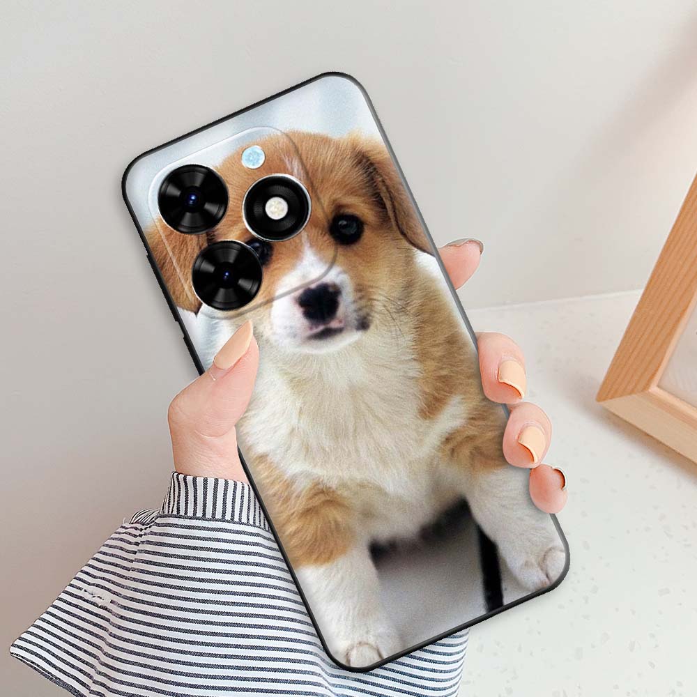 For Tecno Spark GO 2024 Case For Spark GO 2023 Cover Black Edge Soft Silicone Phone Cases For Spark GO 2022 Shell Bumper Funda