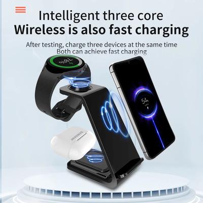 3-in-1-Wireless-Ladeständer für Samsung Galaxy S23 S22 S21 Uhr 6 Pro/5/4/3 Active 1 2 Buds 2 Pro Plus Schnellladestation