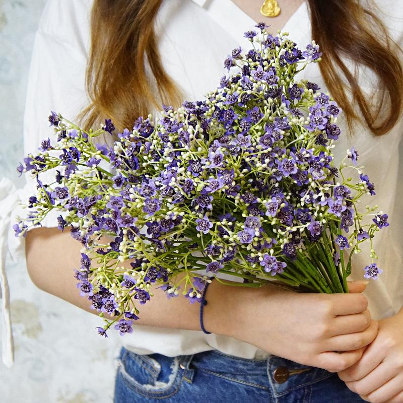 1/3 Bundles Gypsophila Bride Holding Plastic Flowers Wedding Vase Home Decor Accessories Ornamental Flowerpot Artificial Plants