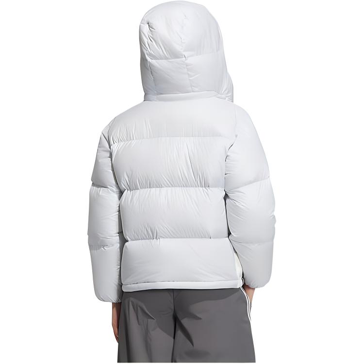 Adidas Originals Removable Hood Comfortable Casual Versatile Down Jacket Women Jacket White JD3783
