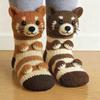 3D Dyr Strikkede Sokker Varme Søte Crew Sokker Håndheklet Dyredukke Gulvsokker Ferie Bursdagsgave til Kvinner Jenter