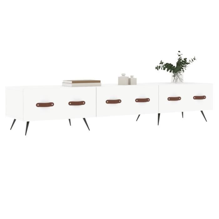 VidaXL TV Stand White 150x36x30 Cm Engineered Wood 829124