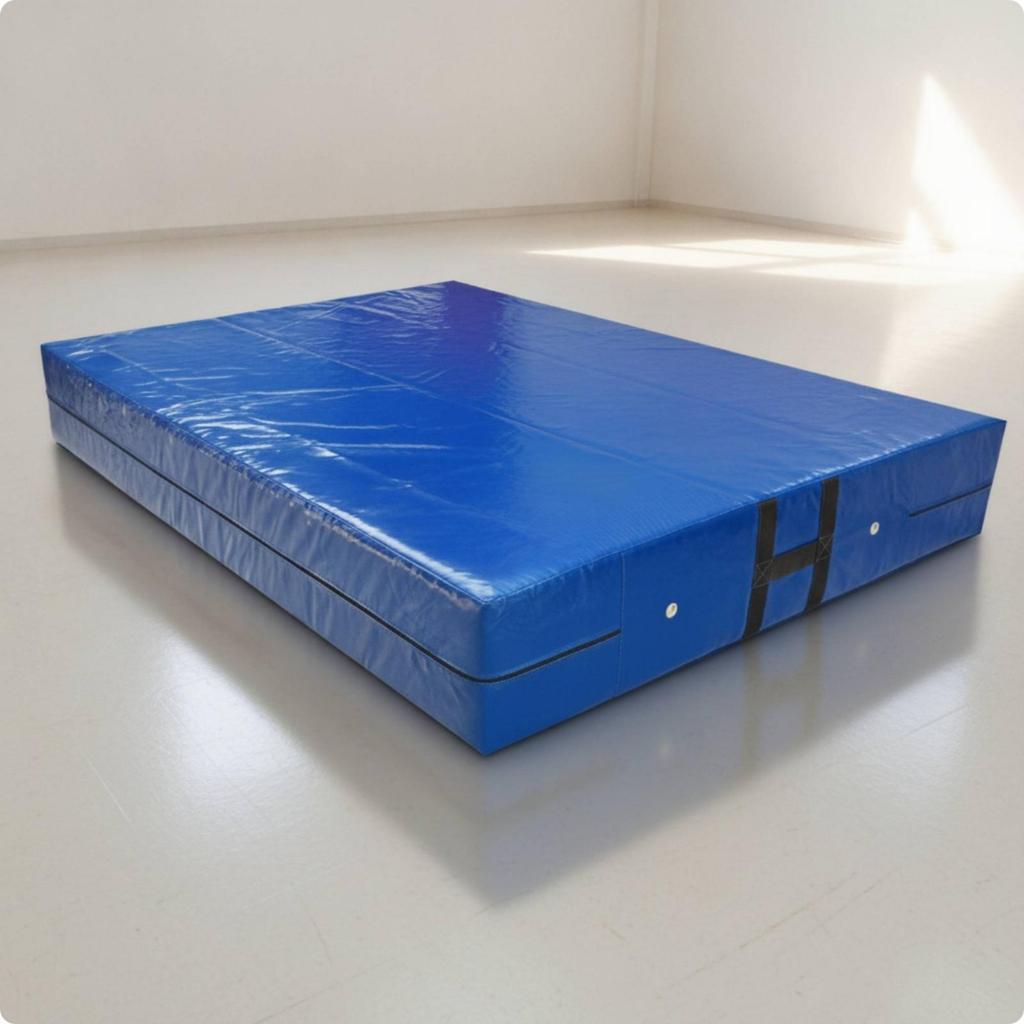Folding Exercise Mat with Handles Portable Foldable Gymnastics Padded for