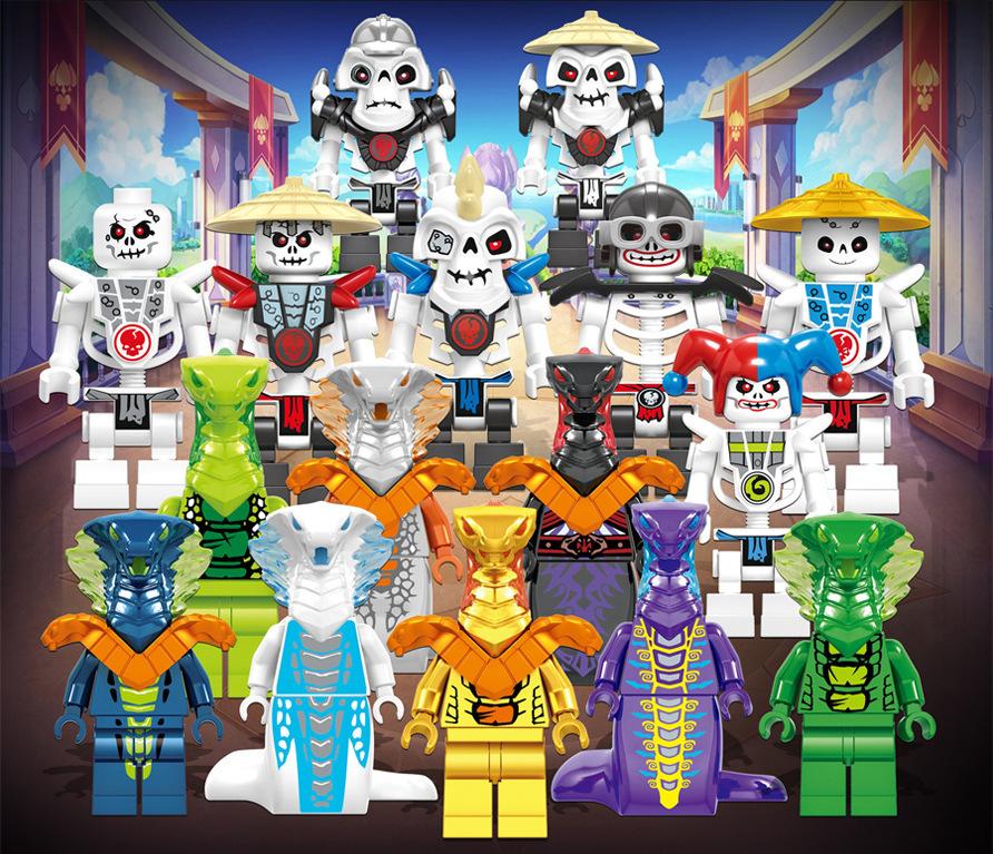 61038 Phantom Building Block Miniature Small Particle Mosaic Toy Bag Ninja War Basilisk