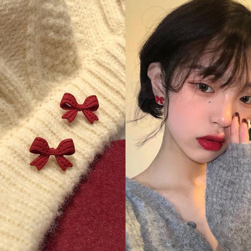 Korean Sweet Girl Fairy Bow Earrings - 2025 Trend