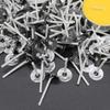 200Pcs Smokeless Natural Coated Cotton Candle Wicks Cores with Metal Tabs Base for DIY Tealight Candle Making Supplies